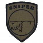 Sniper Embroidered Patch Olive