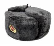Gray Ushanka Fur Hat