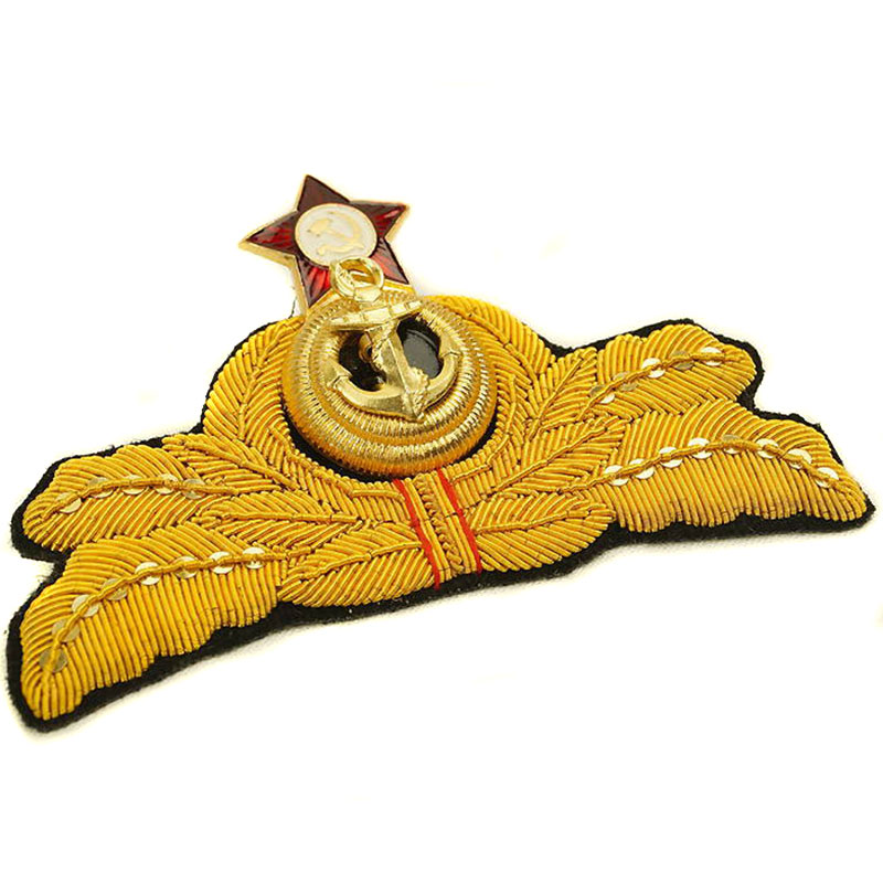 military naval admiral hat badge