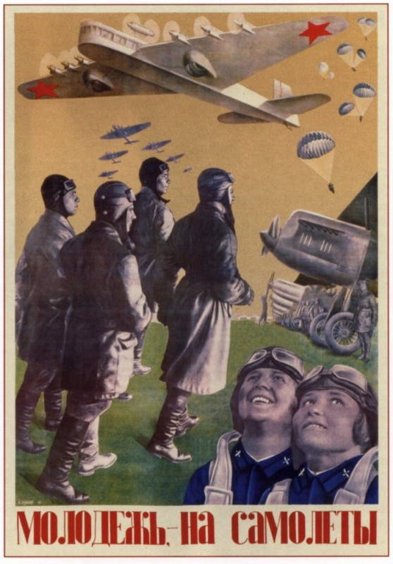 soviet aviation poster