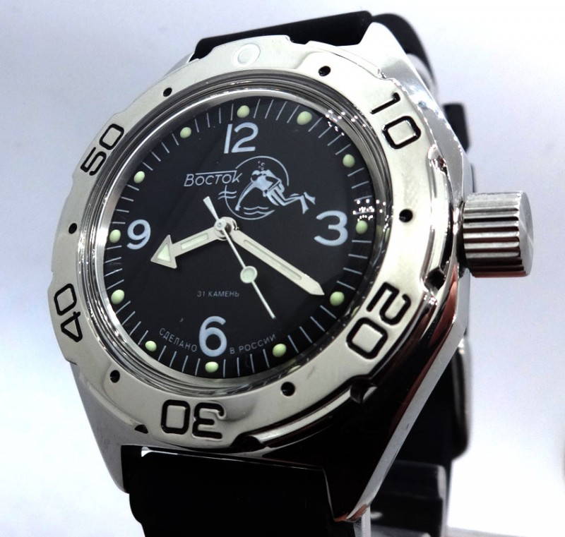 Russian Wrist Watch For Diving Vostok Amphibian Automatic 31 Jewels 200m #8