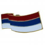 Emblema de boné de boina com bandeira tricolor russa