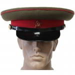 Chapéu de viseira militar do Exército Vermelho Soviético Infantaria das Forças Terrestres Sargento