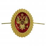 Distintivo de distintivo de chapéu de águia com brasão russo