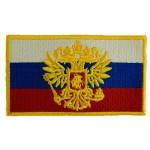 Russische Tricolor Flagge Gold Patch