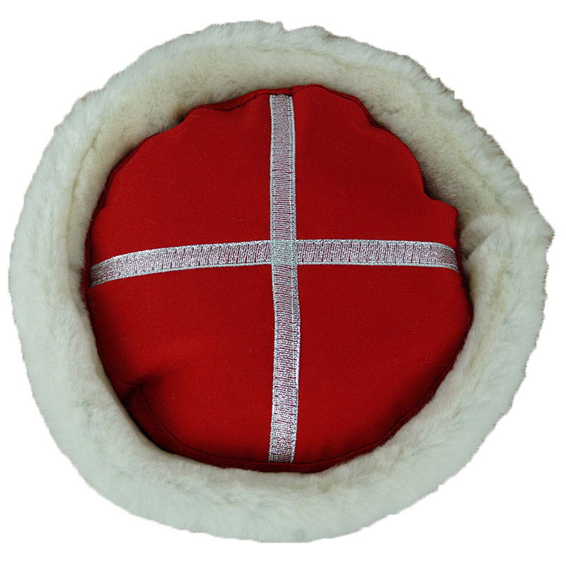 Russian Cuban Cossack Hat Papakha Sheepskin Fur White