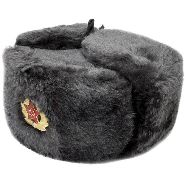 grey ushanka hat