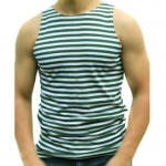 Telnyashka Green Striped Shirt
