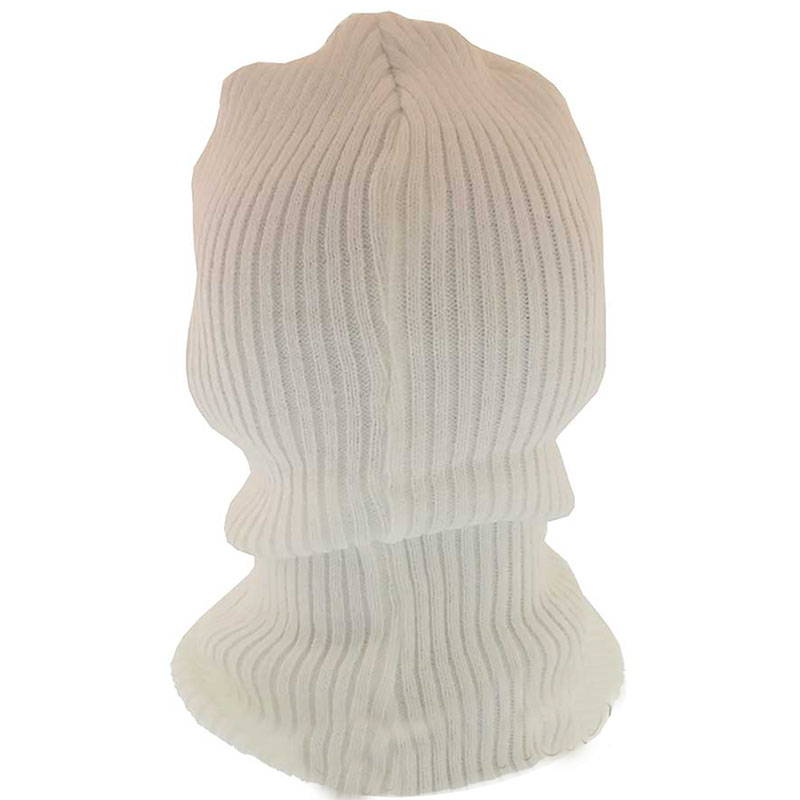 special forces balaclava white knitted