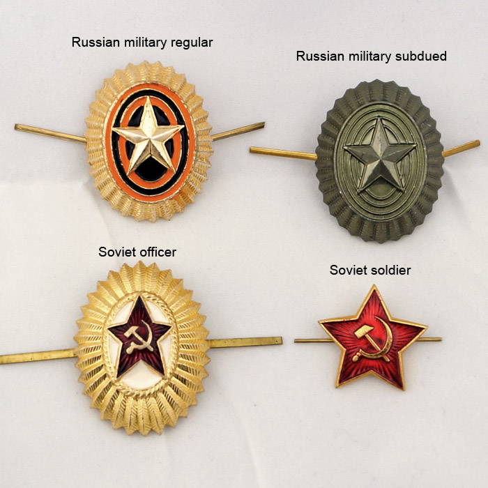 russian hat badges
