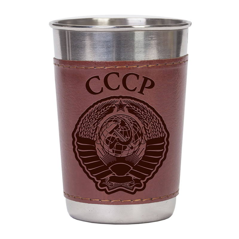 USSR vodka shot coat of arms