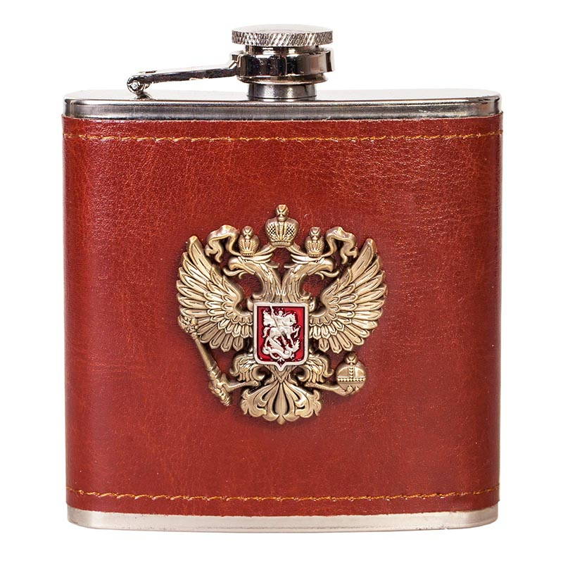 coat of arms hip flask