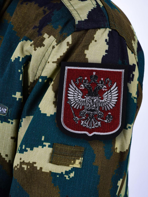 Silver Coat of Arms of the Russian Federation Patch