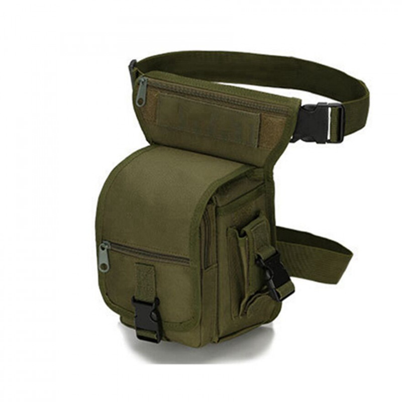 Military Tactical Waist Thigh Leg Bag Belt Pouch Olive