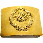 Soviet Russian Crest Cccp Military Brass Belt Buckle