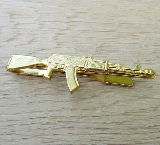 Soviet Russian Ak-47 Ak47 Tie Clip Holder Badge