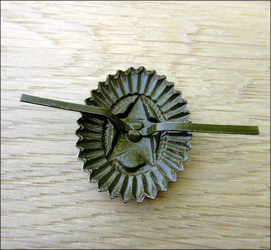 soviet army hat badge subdued