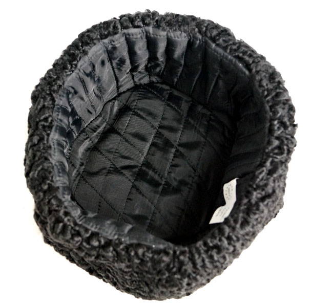 Russian Military Karakul Leather Ushanka Fur Hat