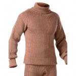 Suéter de lã de camelo de mergulho
