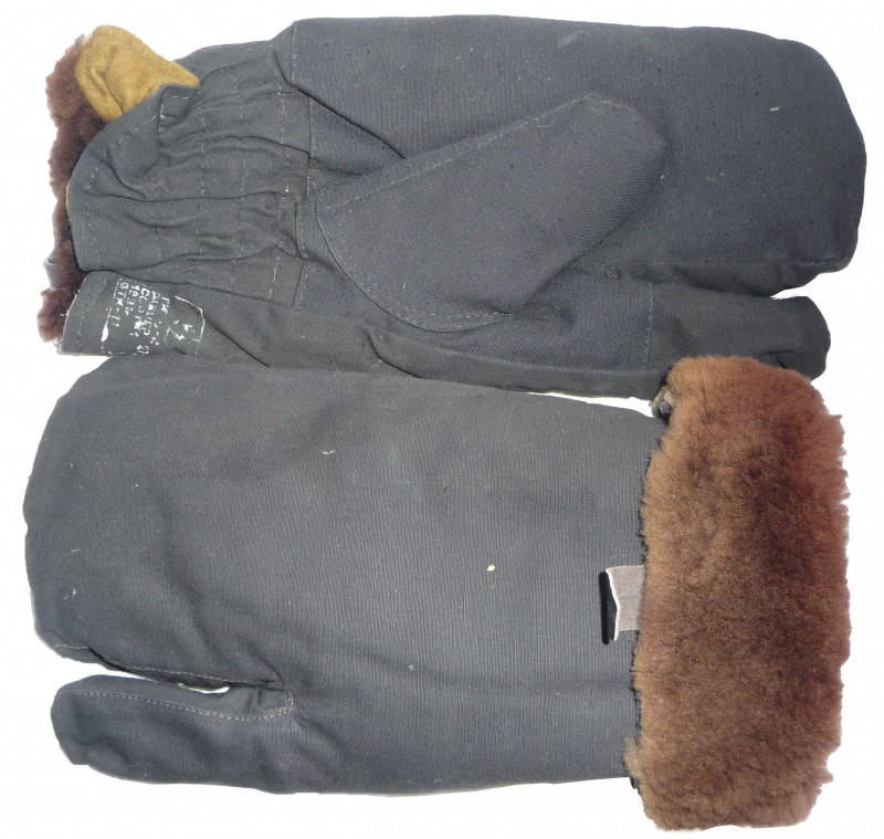 Soviet Military Genuine Sheepskin Gloves Mittens Russian Army