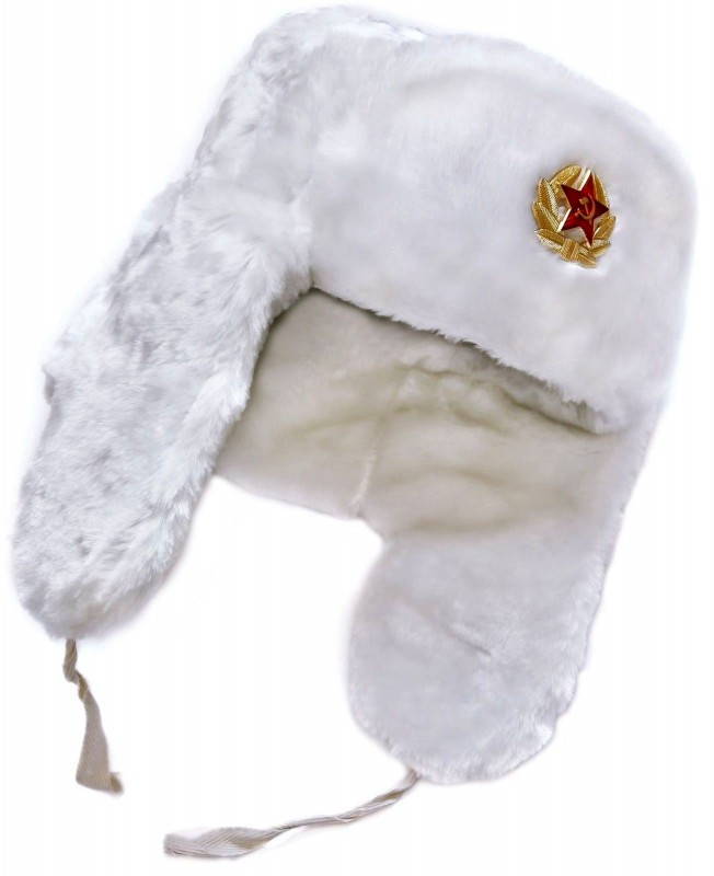 white ushanka hat
