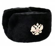 Voller Pelz Uschanka schwarzer Hut