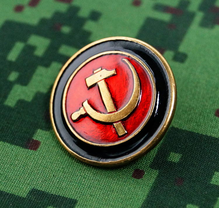 Soviet Hammer and Sickle Communist Badge Buttons