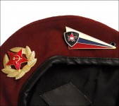 Soviética Militar ruso MVD Spetsnaz Granate Boina Roja Sombrero