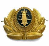 Distintivo del cappello dell'uniforme russa degli ufficiali giudiziari