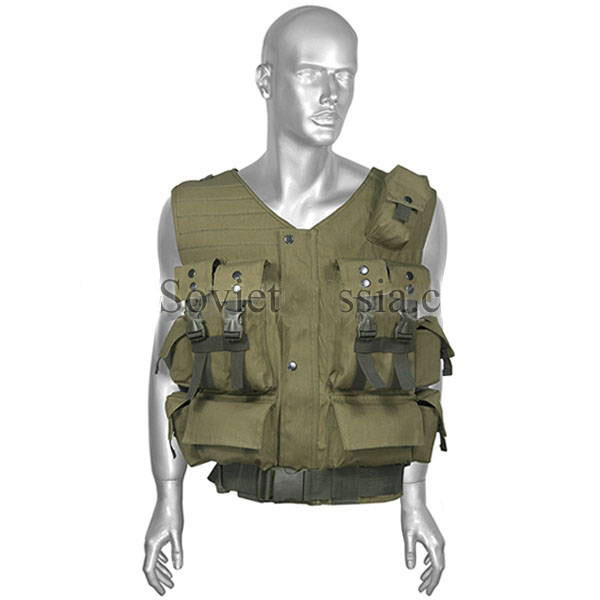 Russian Tactical Vest Brown Sand Khaki 8 AK Mags