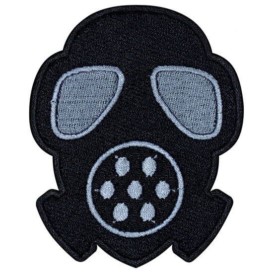 Gasmask Airsoft Game Sleeve Patch Embroidered Gas Mask