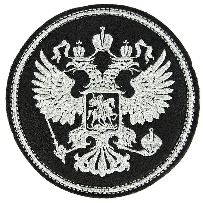 russian army coat of arms patch black
