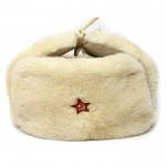 Chapeau en cuir de mouton Ushanka